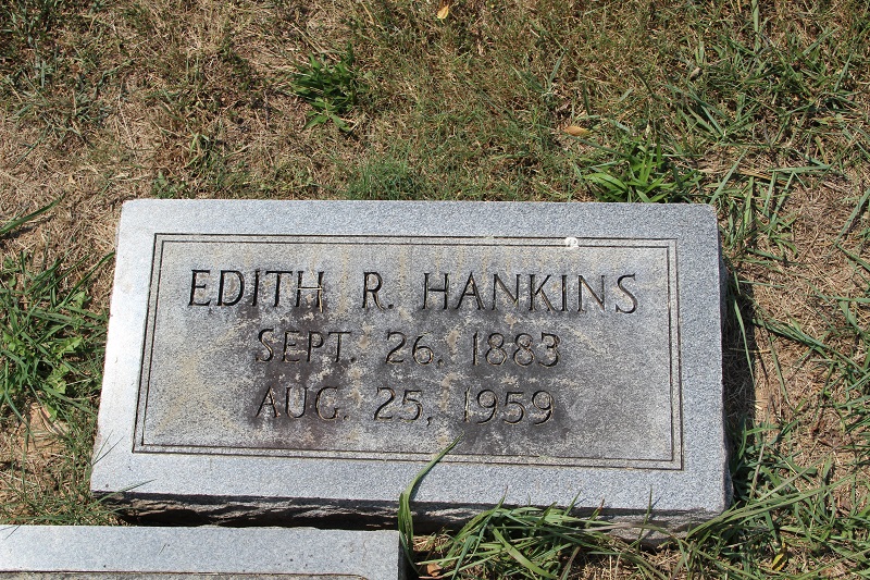 Edith Rhea Jackson Hankins's gravemarker