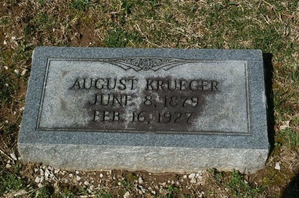August Krueger's grave marker