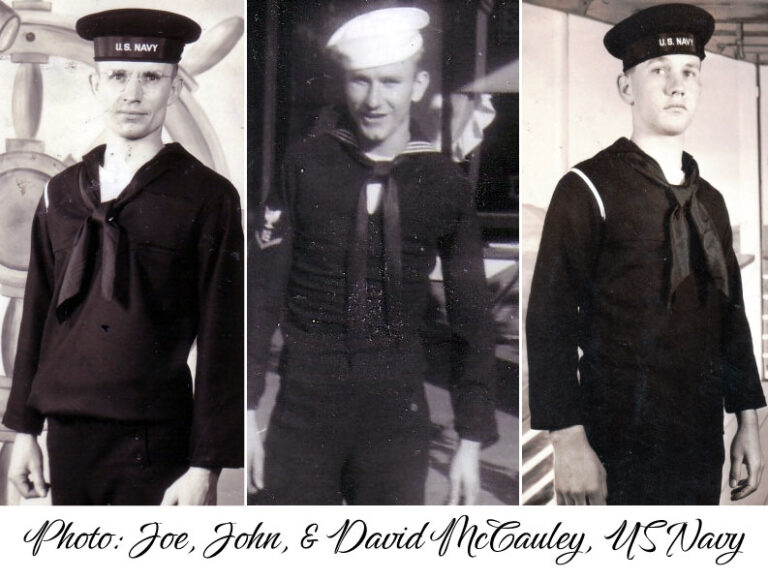 Photo: Joe, John, & David McCauley, US Navy