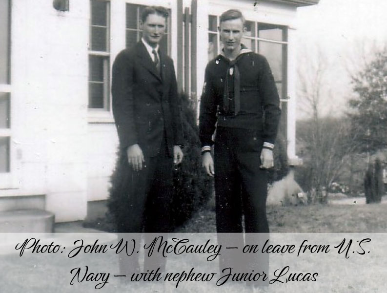 Photo - John W. McCauley with nephew Junior Lucas